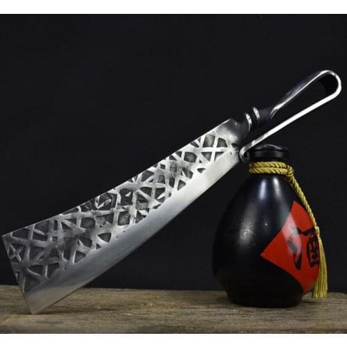 LongQuan 9.3 Inch Forged Chopping Knives 7Cr17 High Carbon Steel Hunting Wood Chopper Kitchen Knives Bone Meat And Poultry Tools