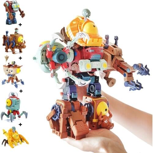 Action doll model toy childrens birthday gift assembly deformed zombie BOSS robot doll PVZ plant zombie educational toy