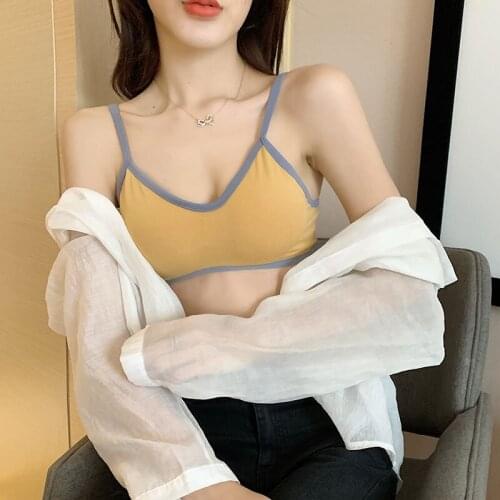 Fashion Women Wireless Push Up Bras Backless Bralette Comfort Underwear Sexy Lingeries Seamless Patchwork Color Bras