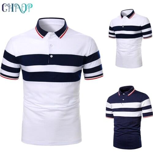 New Summer Mens Short Sleeve Polo 2021 Three Stripe Color Fashion Match Mens Matching Color Short Sleeve Men Polo Shirt