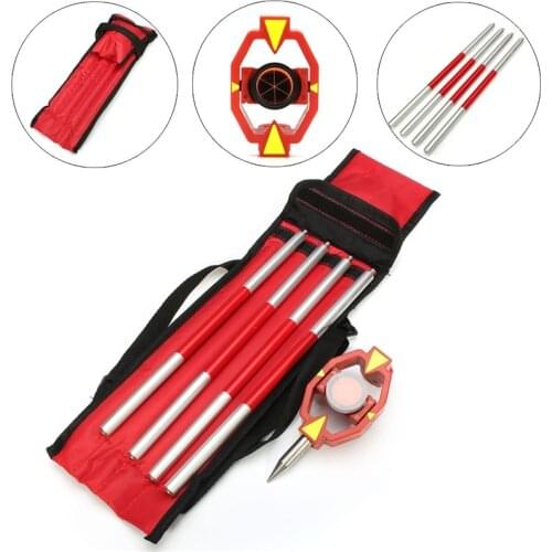 New Micro Prism +17.5mm With 4 Poles For Total Station