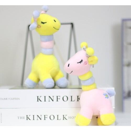 New pretty Cute colored sweet giraffe plush pendant good quality Exquisite soft Soothing doll christmase birthday wedding gift