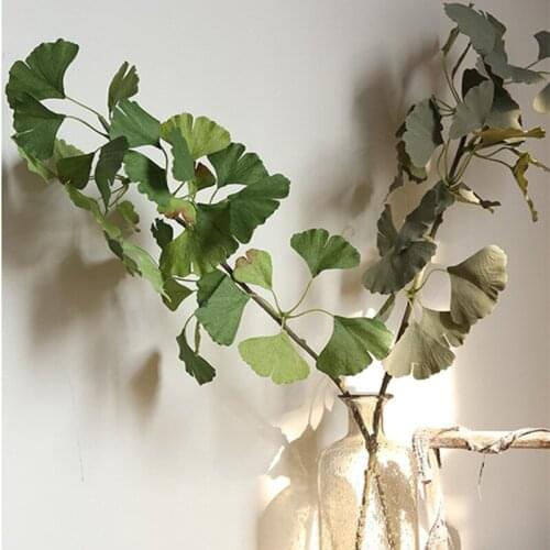 Ins Fall Decor Ginkgo leaf Home garden Christmas DIY silk artificial leaves decoration photography supplies