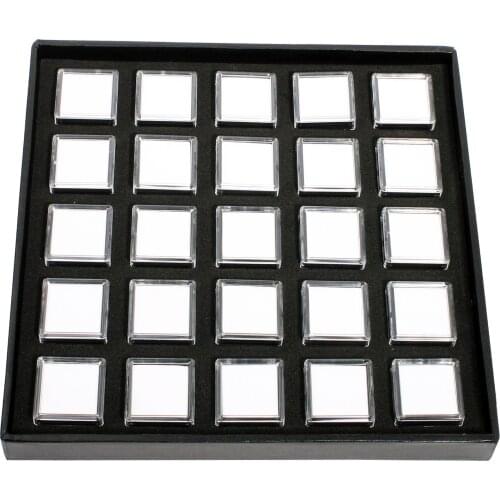 Plastic Square Gem Case Bead Jewelry Diamond Display Box Pearl Gemstone Showcase