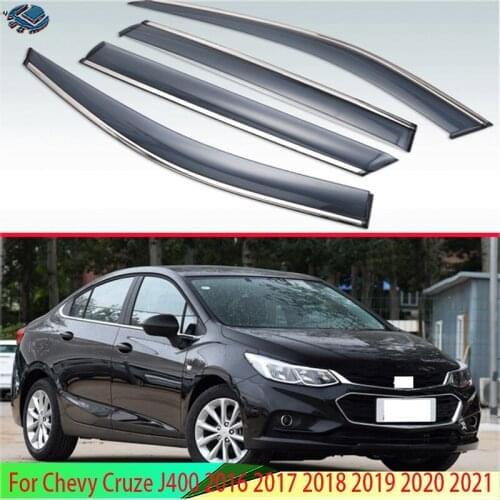 For Chevy cruze 2017 2018 Plastic Exterior Visor Vent Shades Window Sun Rain Guard Deflector 4pcs