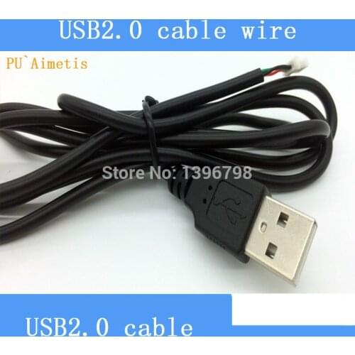 PU`Aimetis 1.2M port USB 2.0 module surveillance cameras cable line full copper wire black USB cable