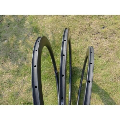 Width 20.5/23/25mm - Full Carbon Road Bike Clincher Wheel Rim 38mm Basalt material Brake Surface + Brake Pads + Rim Tapes