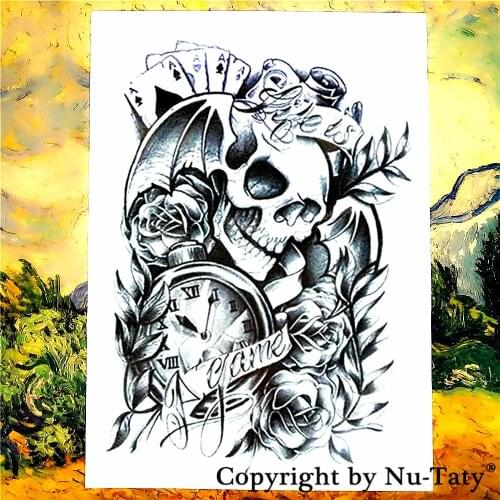 SHNAPIGN Life is a Game Temporary Tattoo Body Art Flash Tattoo Stickers 21*15cm Waterproof Car Styling Home Decor Wall Sticker