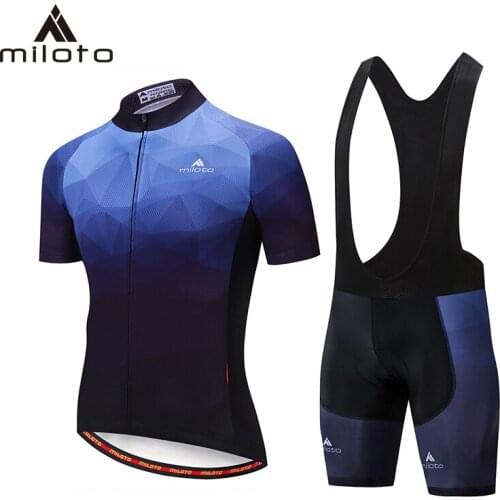 MILOTO Short Cycling Sets MTB Shirts Breathable Bike triathlon Clothing Quick Dry Sport Cycling Jerseys Bib Suits roupa ciclismo