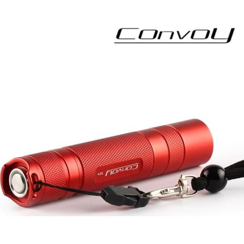 Convoy S2+ Cree XM-L2 U2-1A LED Flashlight Torch,lantern,Self Defense,Camping Light, Lamp,for Bicycle Torch- Red