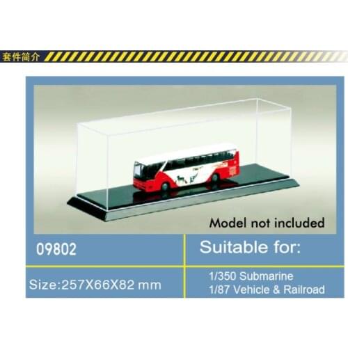 Trumpeter 100% original 09802 model display case display box 257mmX66mmX82mm transparent display box for scale model