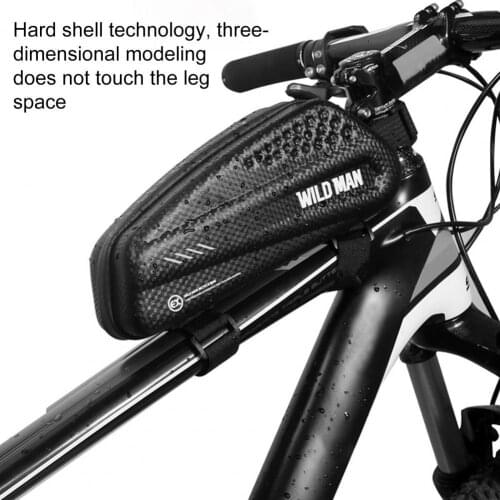Rain-proof Bicycle Top Tube Front Beam Hard Shell Bag for MTB Bicycle Upper Pipe Bag Lightweight Cycling Upper Tube Bag