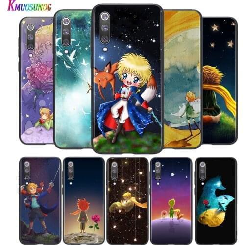 Bright Black Cover The Little Prince And the Fox For Xiaomi Mi Poco M2 Note 10 9 8 Pro Play Mix 3 F1 Lite 5G Phone Case
