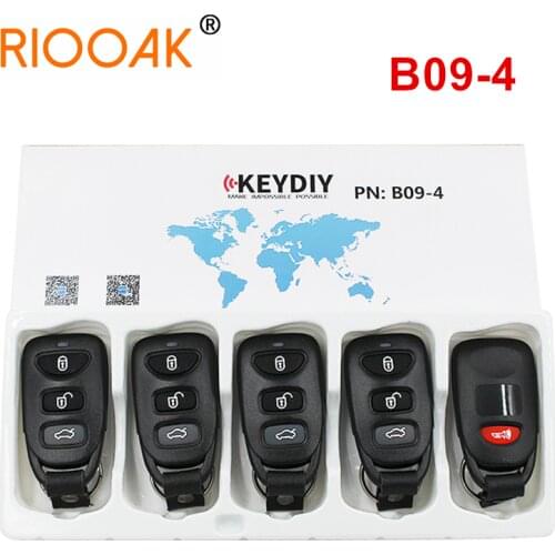 5pcs KEYDIY KD B09-3+1 KD900/KD-X2/URG200/KD200/KD MINI Key Programmer Universal B Series Remote Control with pin