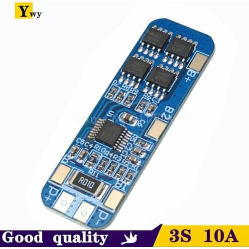 1PCS GREAT IT 3S 12V 18650 10A BMS Charger Li-ion Lithium Battery Protection Board Circuit Board 10.8V 11.1V 12.6V Electric