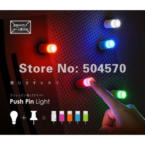 10packs/lot(50pcs)LED Push Pin Light One touch Light Mini Night Light, Party Wedding Birthday Home Pub Wall Decorative Lighting