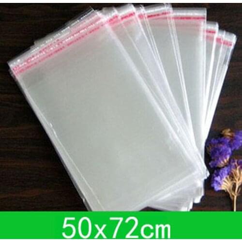 100pcs/lot New jewelry Bag (50x72cm) with self-adhesive seal clear opp bag /poly bag for wholesale Free Shipping