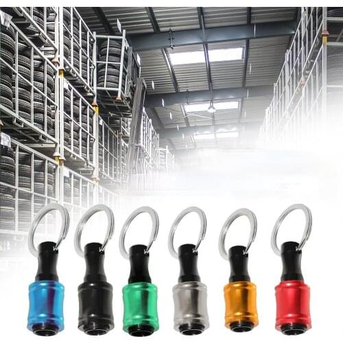 6Pc Durable Hex Shank Screwdriver Bit Holder Extension Bar Tough Keychain Driver Keyring for Drill Screwdriver Batch Head