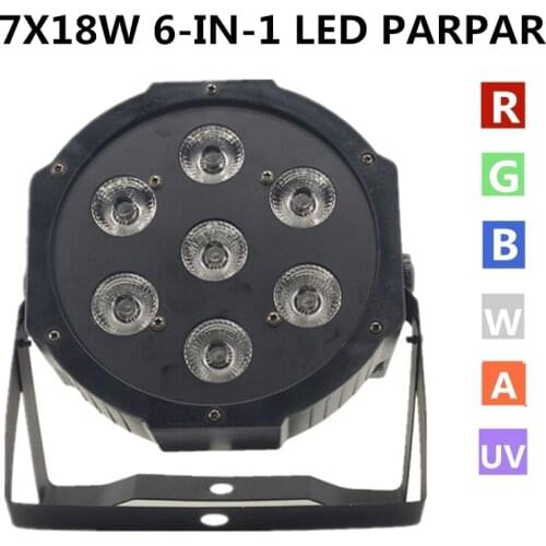 7X18W RGBWA+UV led Par light dmx led wash light professional stage dj equipment