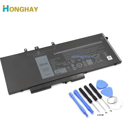 Honghay 7.6V 68WH GJKNX New Original GJKNX Laptop Battery for Dell Latitude 15 3520 E5480 5480 5580 3520 GJKNX GD1JP
