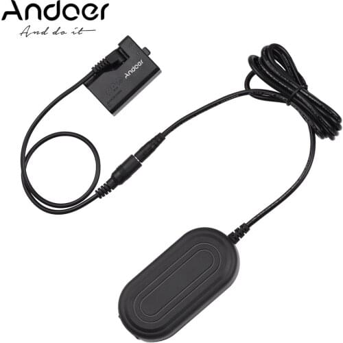 Andoer ACK-E10 AC Power Adapter Dummy Battery Coupler Charger Kit(Replacement for LP-E10) Compatible with Canon EOS Rebel T3/T5