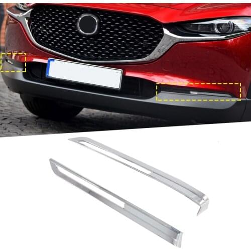Car-Styling Accessories For Mazda CX-30 CX30 2020 2021 ABS Front Fog Light Lamp Cover Trims Decoration Molding Garnish Frame