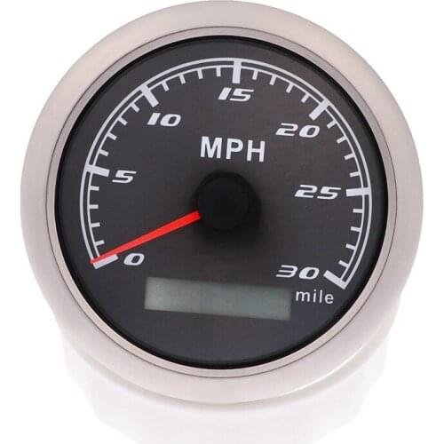 85MM Car GPS Speedometer 30MPH 60MPH 120MPH Odometer Speed Gauge With GPS Antenna Fit For Boat Marine Yacht 12V 24V