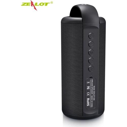 ZEALOT S36 Bluetooth Speaker Portable Bass Boombox Wireless Speaker Subwoofer Support TF card, USB Drive