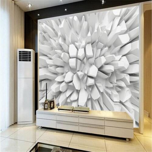 Beibehang Large Painting Home Decor pointed solid geometry Murales De Pared 3d Wallpaper Hotel Background Modern Mural for