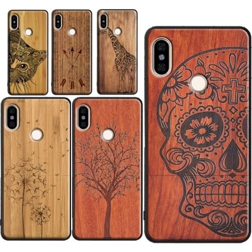 Natural Bamboo Wood Pattern Print Soft Case For POCO X3 Coque For Redmi Note 9 8 Pro 7 8T 9S 9A 9C For Mi Note 10 Lite 9T A3