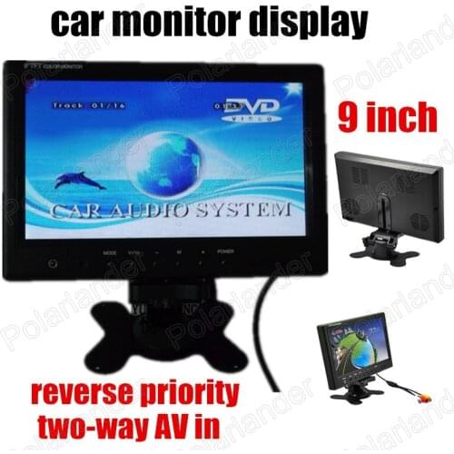 Digital TFT LCD Full HD 9 inch Car Monitor Backup Rear camera two-way AV in reverse priority car monitor display