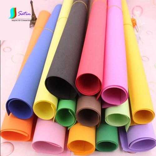 Colorful Square Origami Foam Sponge Color Paper Cut DIY Paper-cut Bookmarks Background Paper Wrapper Craft Paper 50*50cm S0233N