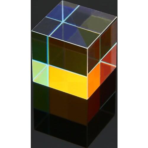 15mm Defective Cross Dichroic Prism Combiner Splitter X-cube Glass Prism Educational Teaching Tools Research Decorations Prism