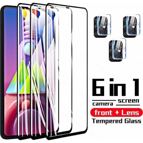 On For Samsung M51 6.7" Protective Tempered Glass for Samsung M51 M M 51 Screen Protectors SM-M515F M62 M42 M31s M12 Camera Lens
