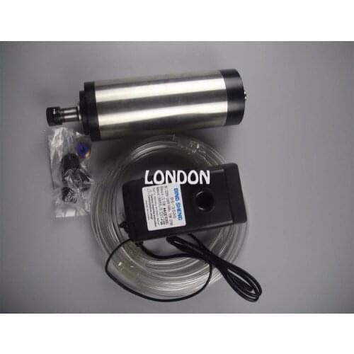 ER16 diameter 80mm 220V water cooling 1.5KW spindle +water pump+6m water pipe