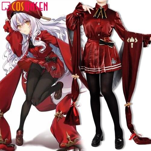 Fate Caren Cosplay Costume COSPLAYONSEN FGO Caren C. Hortensia Red Outfits Custom Made
