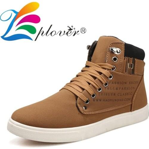 2020 Hot Men Shoes Warm Fur Winter Shoes Men Boots Autumn Leather Casual Shoes For Men High Top Canvas Casual Shoes
