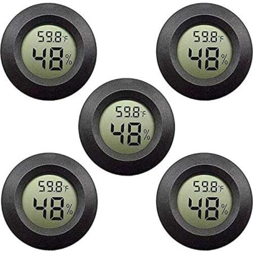 HOT-5-Pack Mini Hygrometer Thermometer with Digital LCD Display Room Temperature and Hygrometer for Home Office Humidifier Humid