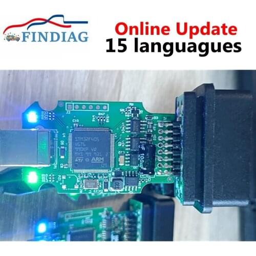 Online Update For VAG V2 New Chip STM32F405VGT6 OBDII Interface Electrical Testers K line Support 15 Languages Unlimited Tokens