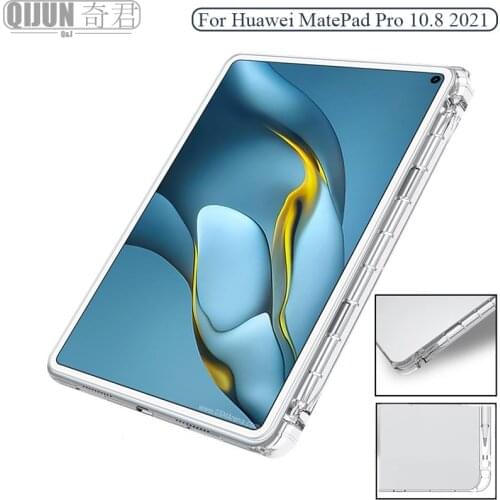 Tablet case for Huawei MatePad Pro 10.8" 2021 New Pen tray soft shell TPU cover Transparent protection bag capa for MRR-W29
