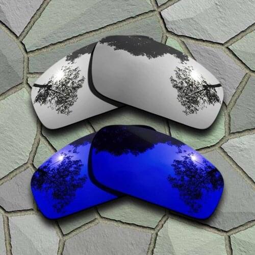 Chrome&Violet Blue Sunglasses Polarized Replacement Lenses for Oakley Monster Pup