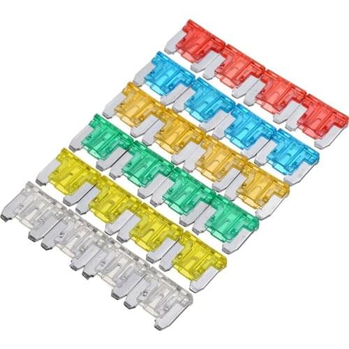 24pcs Car Fuses Micro Mini Auto Blade Fuse Car Truck Motorcycle Fuses 5A 10A 15A 20A 25A 30A Mixed Sizes Clip Assortment