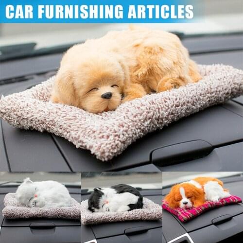 Lovely Simulation Animal Doll Plush Cat Dog Toy Panda Bamboo Charcoal for Kids Toy Car Decorations M8617