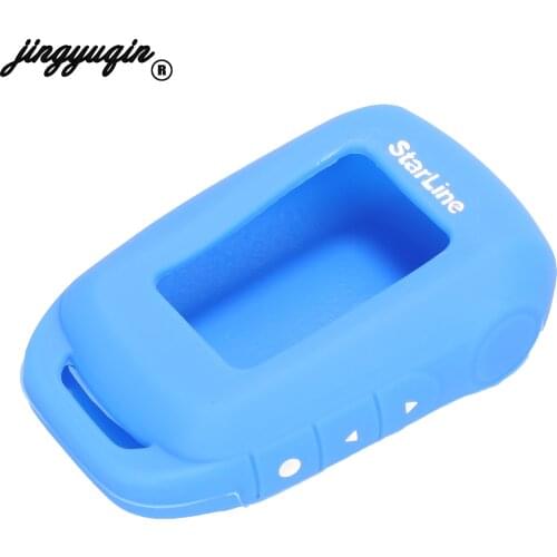 Jingyuqin Silicone Key Case Tamarack For Russian Two Way Car Alarm LCD Remote Control Keychain For Starline A92/A94/V62/A62/A64