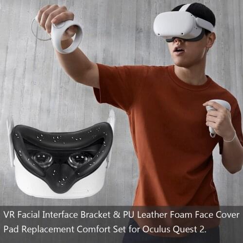 For Oculus Quest 2 VR Replacement PU Face Cushion Face Cover Bracket Protective Mat Eye Pad for Oculus Quest 2 VR Accessories