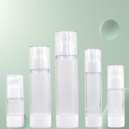 1pc Empty Serum Bottles Vacuum Pump Bottles Travel Use Plastic Lotion Refillable Bottles Cosmetic PP Cream Airless Bottles