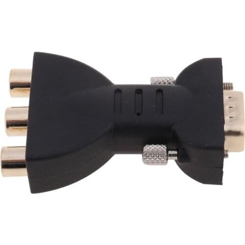 VGA to AV Adapter VGA to 3RCA Plug Converter Component Video Jack Connector