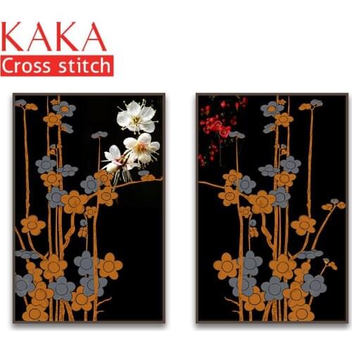 Cross stitch kits,Embroidery needlework sets with printed pattern,11CT-canvas for Home Decor Painting,Flowers Full NCKF111