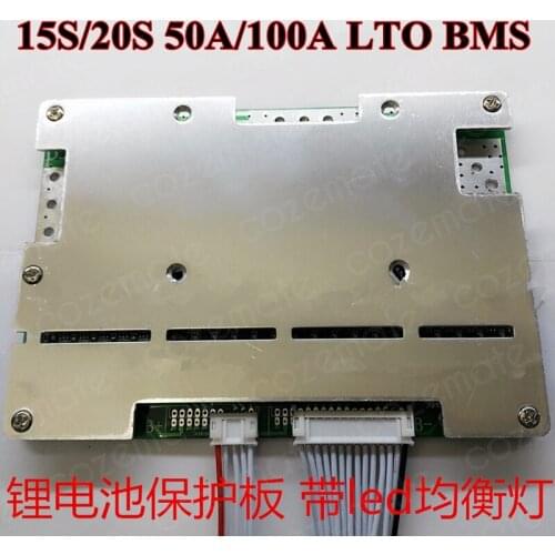 15S 20S 50A 100A Lithium Titanate Battery BMS PCM Protection Board Circuit 2.4V 15S 50A 100A BMS for 36V 48V LTO Battery Pack