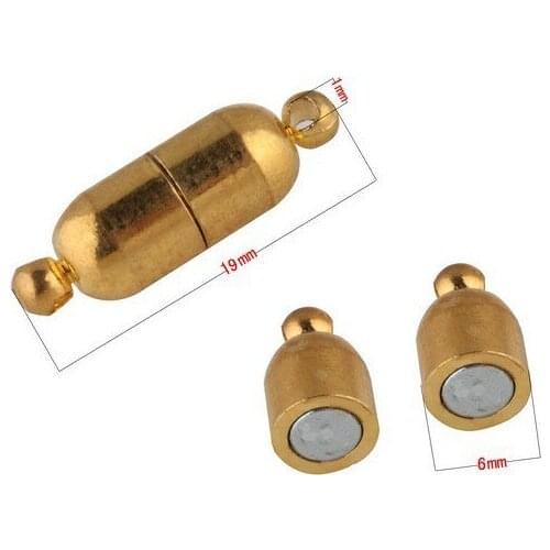 Free Shipping!50 pcs gold plated Magnetic Clasps Findings 19x6m